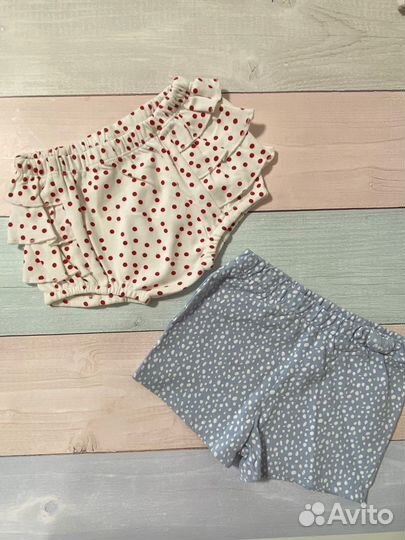 Пакет одежды на девочку 74 80