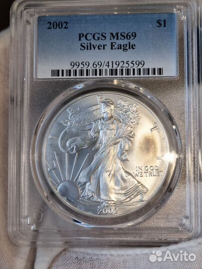 Монеты доллар США ms69 pcgs