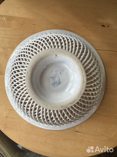 Ваза для фруктов. Сухарница ажурная фарфор