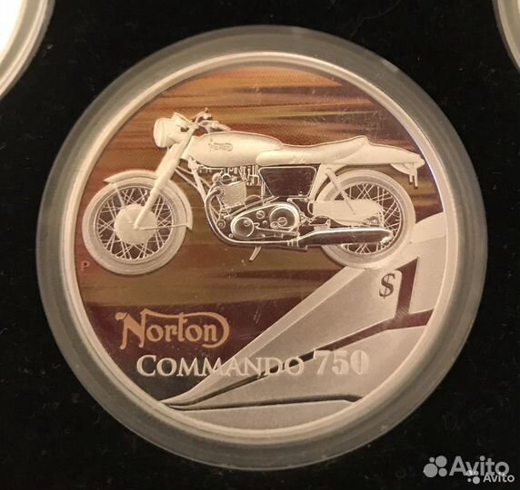 1 доллар Тувалу 2008 г. Классические мотоциклы