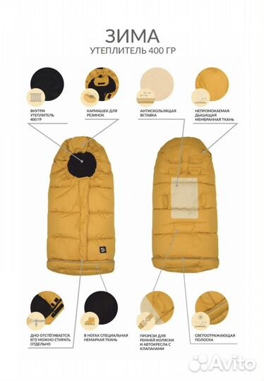 Теплый конверт в коляску