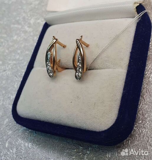 Золотые серьги 2,93 гр