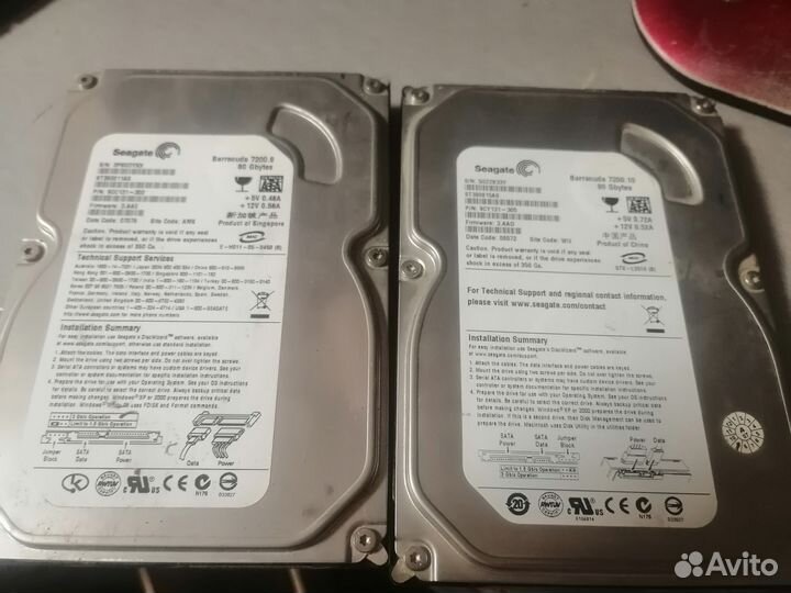 Жесткие диски SATA и IDE