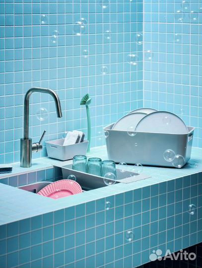 Губки IKEA свампиг, белый/серый, 3 шт