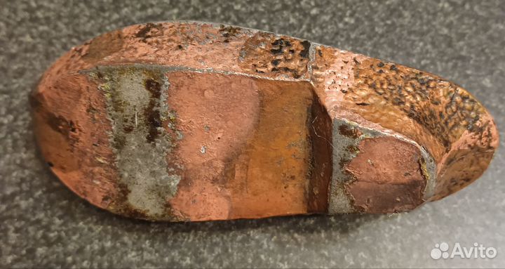 Пепельница карманная, латунь, винтаж