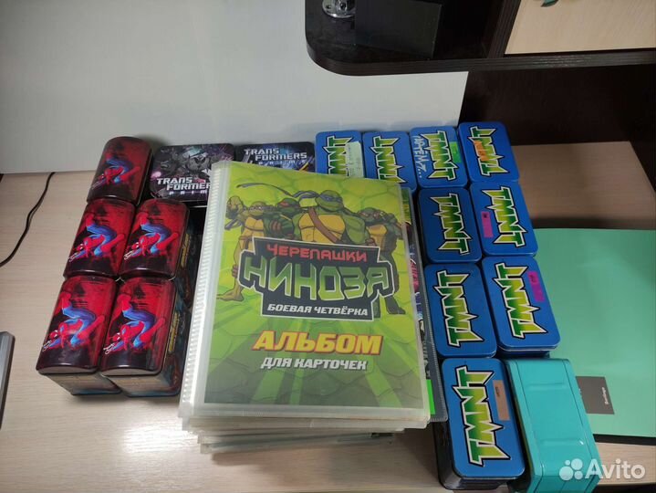 Черепашки ниндзя, человек паук карточки, карты