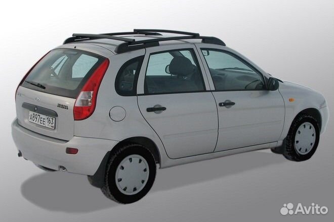 Рейлинги Калина хетчбэк с поперечинами черный