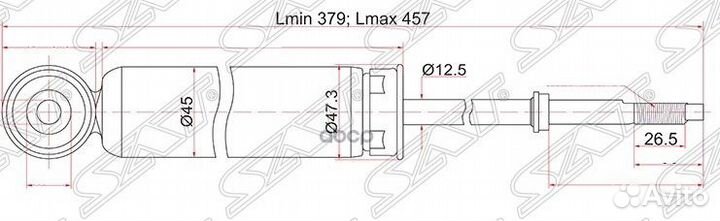 Амортизатор задний nissan teana 03-08 lhrh st5
