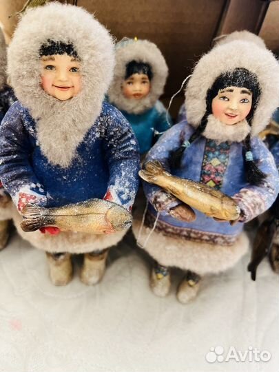 Ватные елочные игрушки СССР