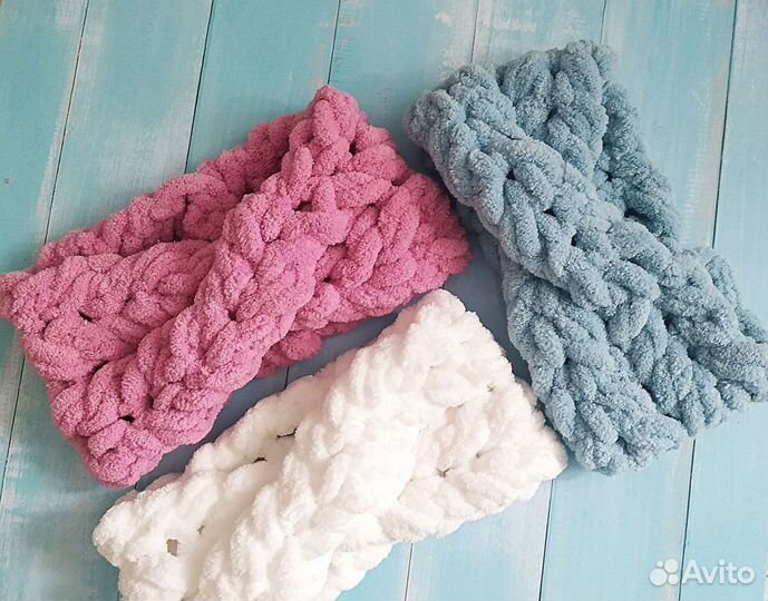 Плюшевая повязка и панама на голову