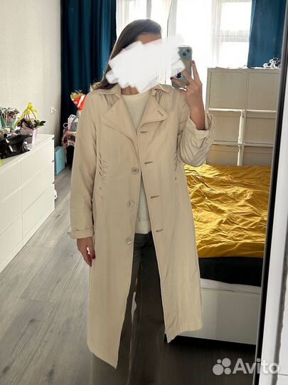 Тренч плащ женский 50-52 бежевый песочный