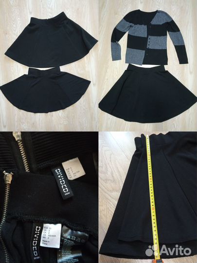 Школьная форма брюки,юбки черные+кардиганы 152-158