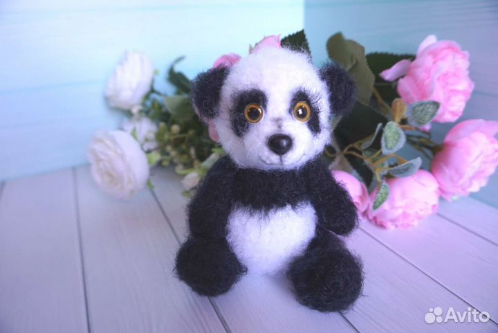 Вязаная игрушка. Панда