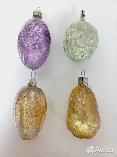 Набор елочных игрушек СССР 10 шт