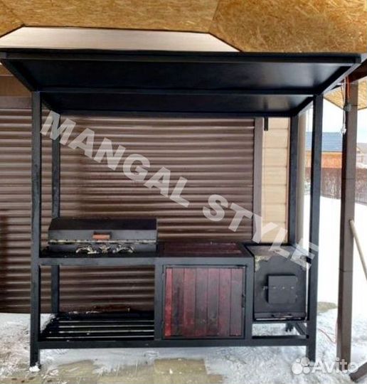 Мангал с крышей