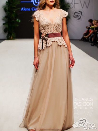 Платье в пол вечернее длинное нарядное 42-44