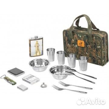 Набор посуды в сумке-чехле микс (HS-DFB-9A)