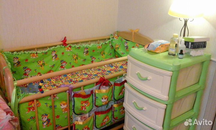 Кроватка С маятником И ящиком