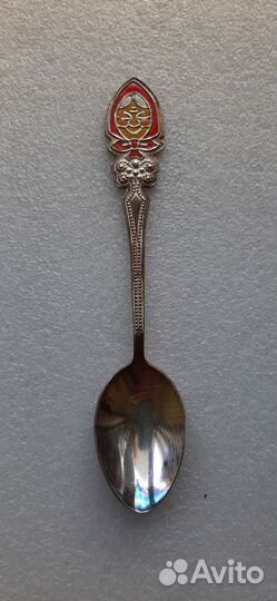 Ложки чайные,СССР. Мельхиор,серебрение,эмаль.Новые