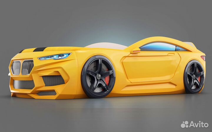 Кровать машина желтая / красная / синяя