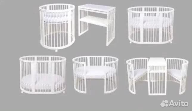 Детская кроватка трансформер с маятником