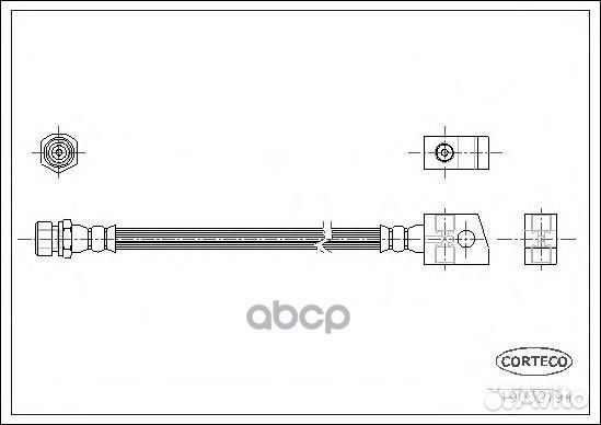 19032194 шланг тормозной задний Opel Frontera