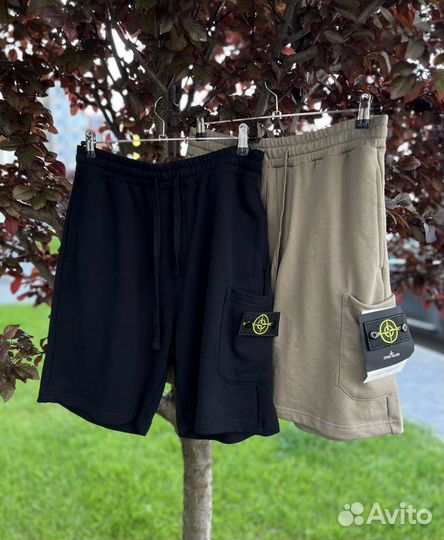Stone island шорты с патчем мужские