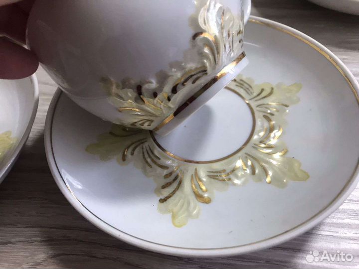 Фарфоровый чайный сервиз барбарис вербилки СССР