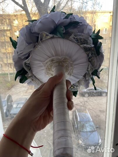 Свадебный букет невесты из лент