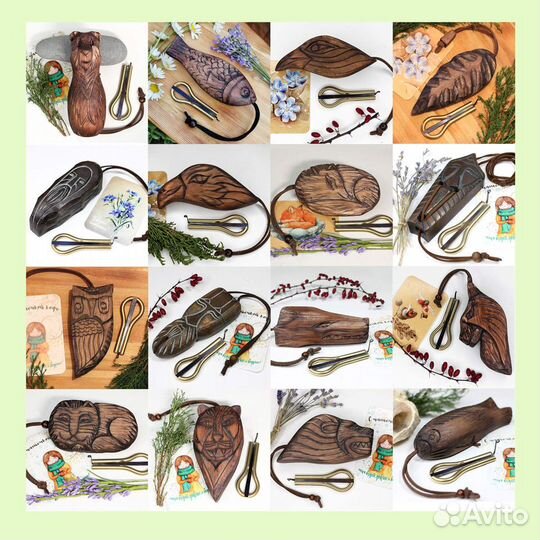 Варган с футляром Волк