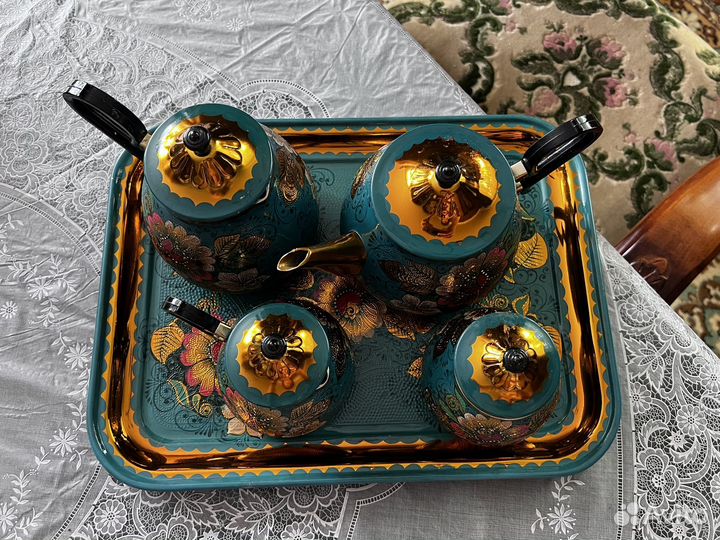 Чайный сервиз алюминиевый