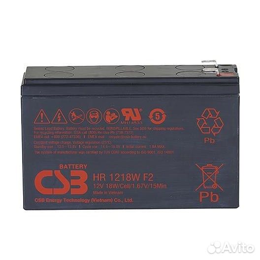 Аккумулятор CSB HR1218W