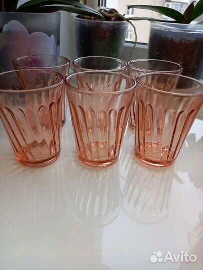 Стопки-стаканчики карамельное стекло СССР