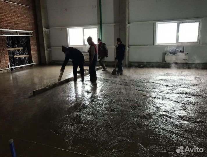 Бетонные полы с топпингом, промышленные полы (Арт
