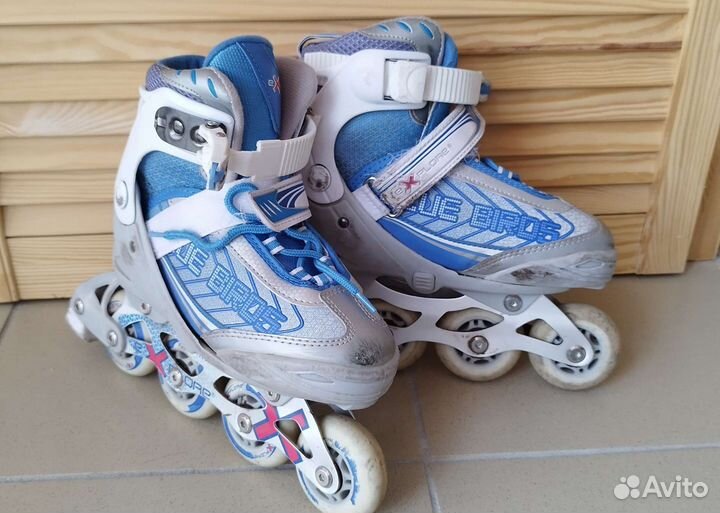 Роликовые коньки раздвижные размер 31-34