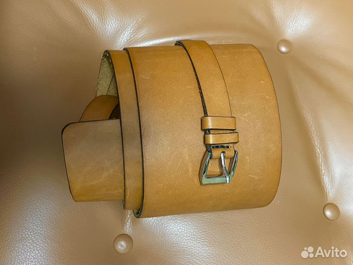 Ремень баска Lexon рыжий из натуральной кожи