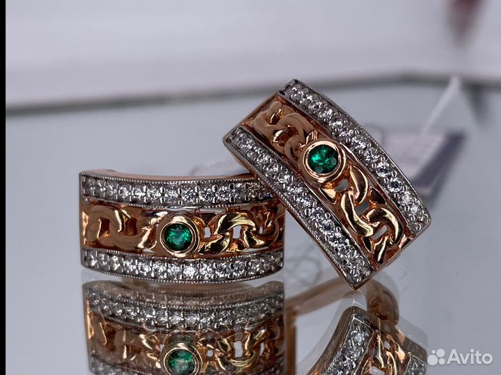 Золотые серьги 7.55 гр