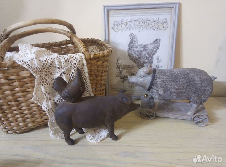 Фигурки животных в стиле фарм-хаус