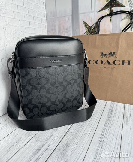 Сумка мужская Coach через плечо