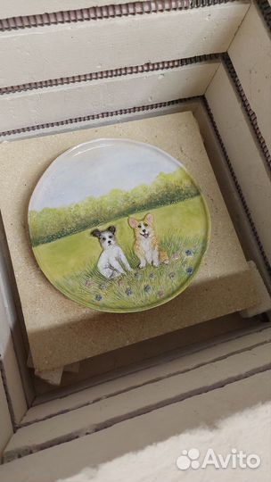 Керамическая тарелка с вашими питомцами