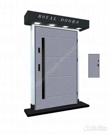 Стальная входная двери с глухим полотном