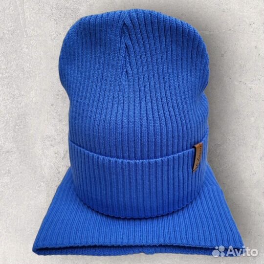 Комплект шапка и снуд зимний для мальчика