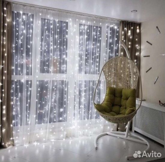 Гирлянда штора 3/3 метра