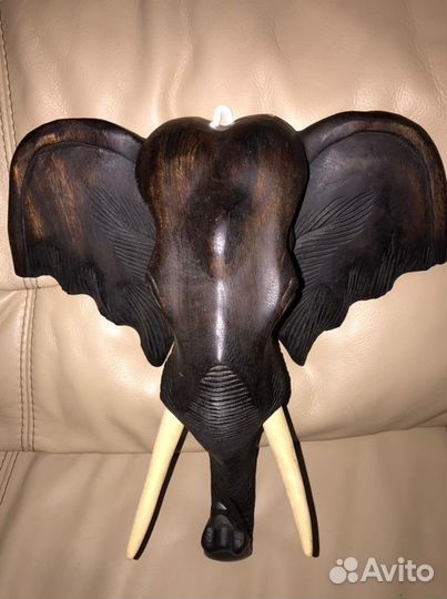 Голова слона из дерева ручная работа