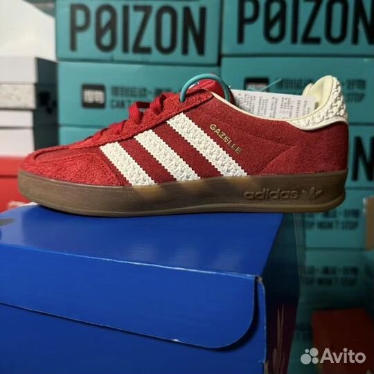 Adidas gazelle indoor красные оригинал