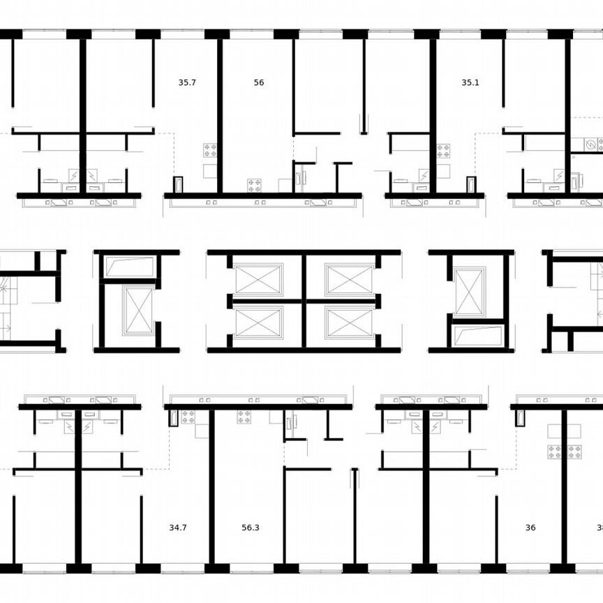 2-к. квартира, 55 м², 14/62 эт.