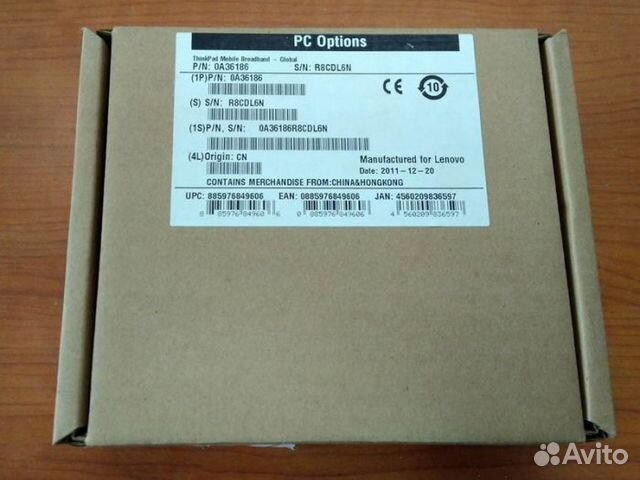 Модем gprs/3G (0A36186) для ноутбуков Lenovo Thin