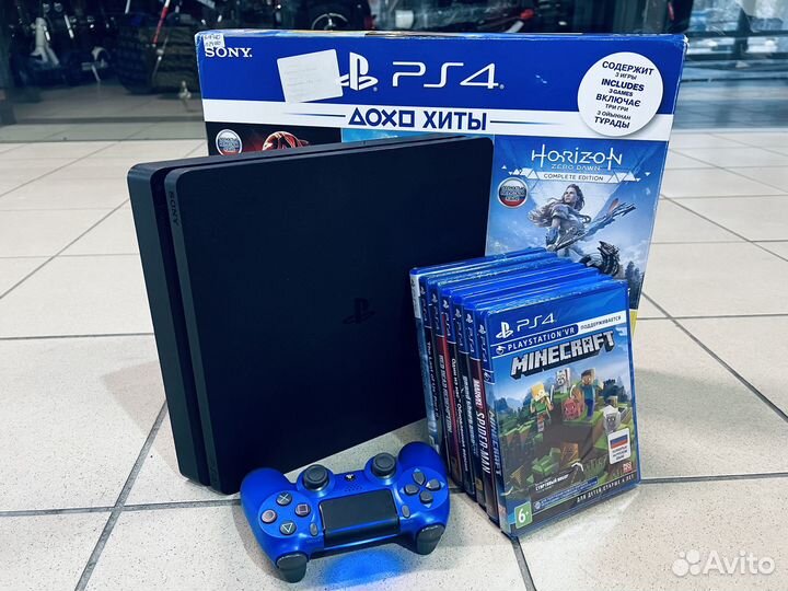 Sony PS4 500 гб Slim + 400 игр гарантия 1 год