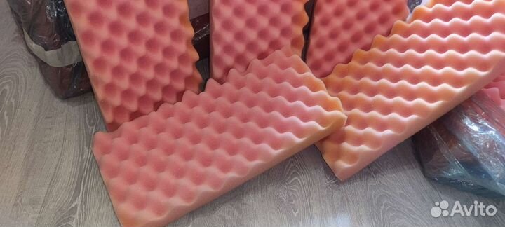 Акустический поролон «Волна»50мм розовый б/у