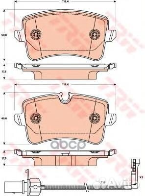 Колодки тормозные дисковые зад audi RS4 Ava